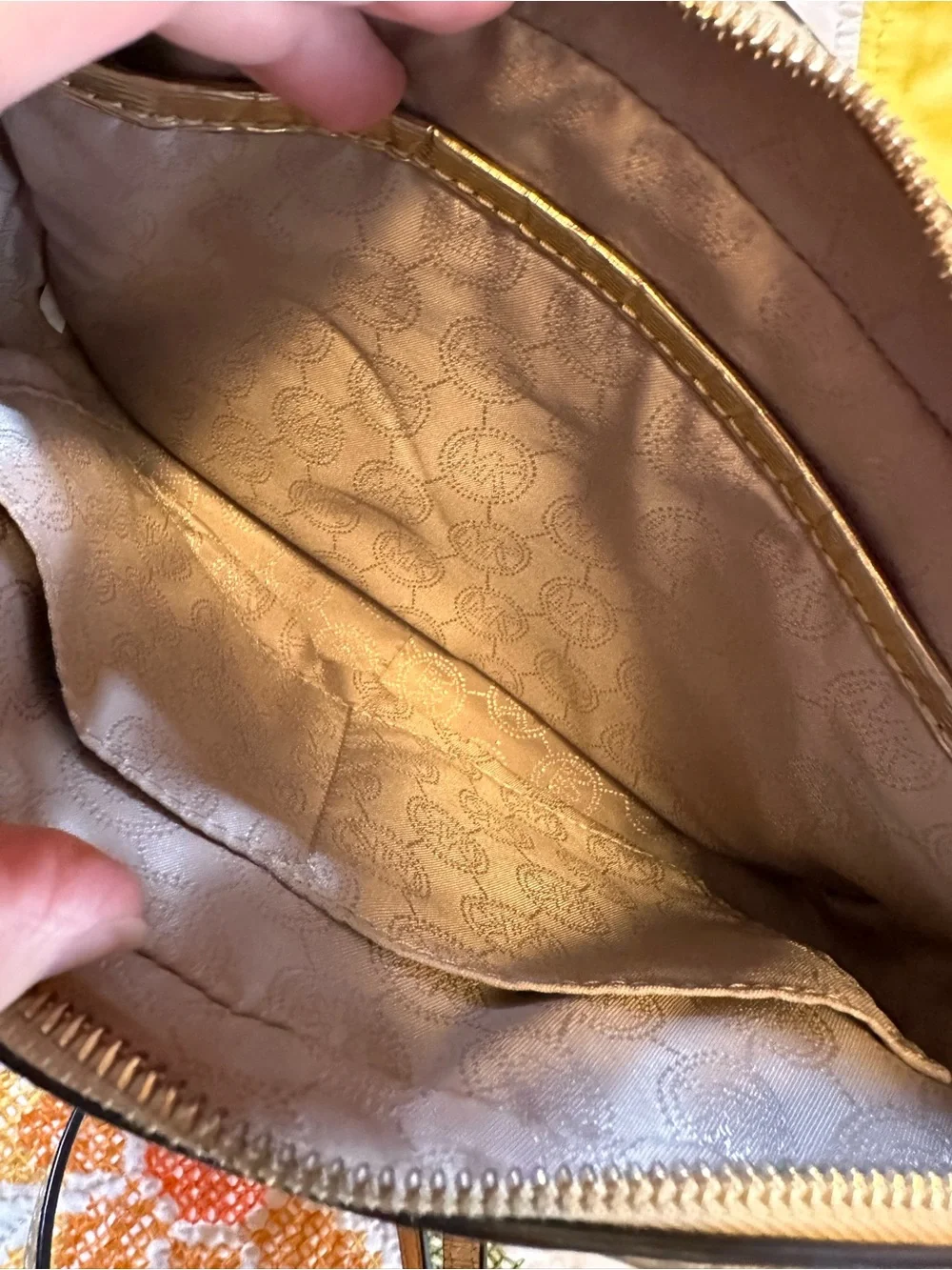 Michael Kors Rose Gold Chain Strap Crossbody Bag